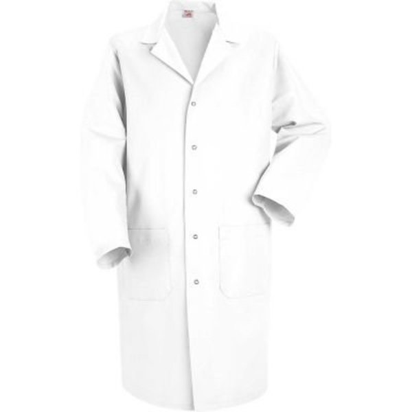 Vf Imagewear Red Kap® Men's Lab Coat, White, Poly/Combed Cotton, Tall, L KP18WHLNL